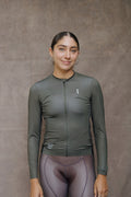 Jersey Manga Larga Olivo Mujer
