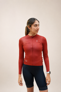 Jersey Manga Larga Burgundy Mujer