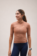 Jersey Manga Corta Terracota Mujer