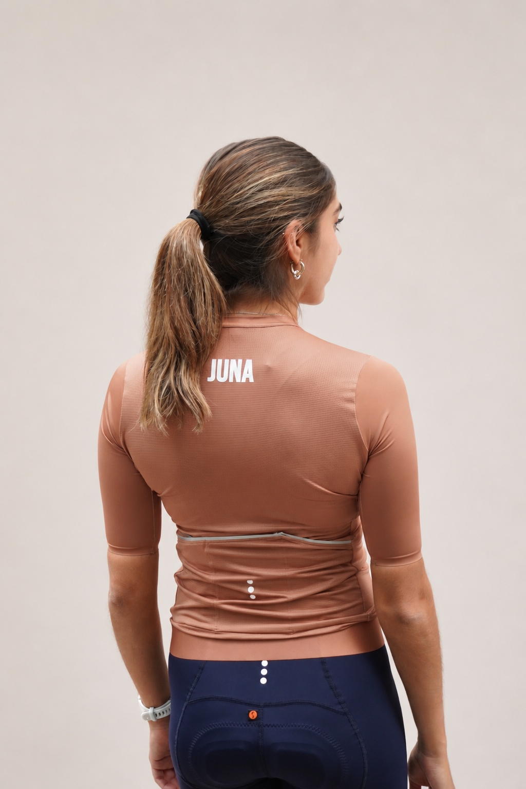 Jersey Manga Corta Terracota Mujer