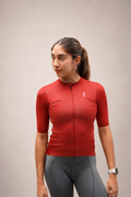 Jersey Manga Corta Burgundy Mujer