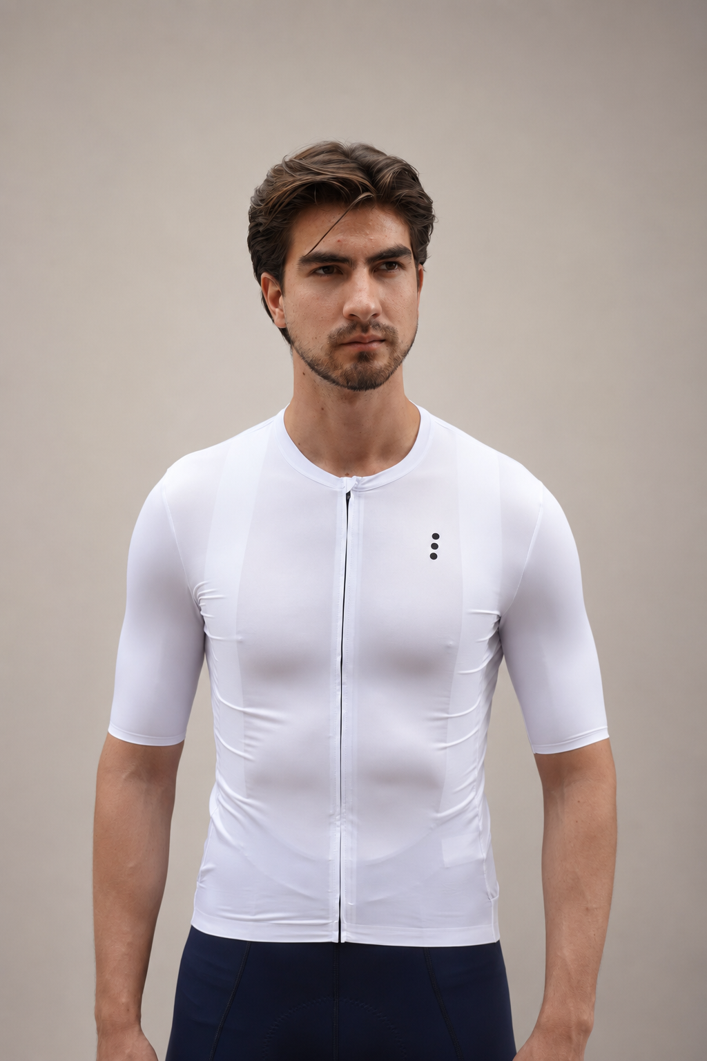 Jersey Manga Corta Blanca Hombre