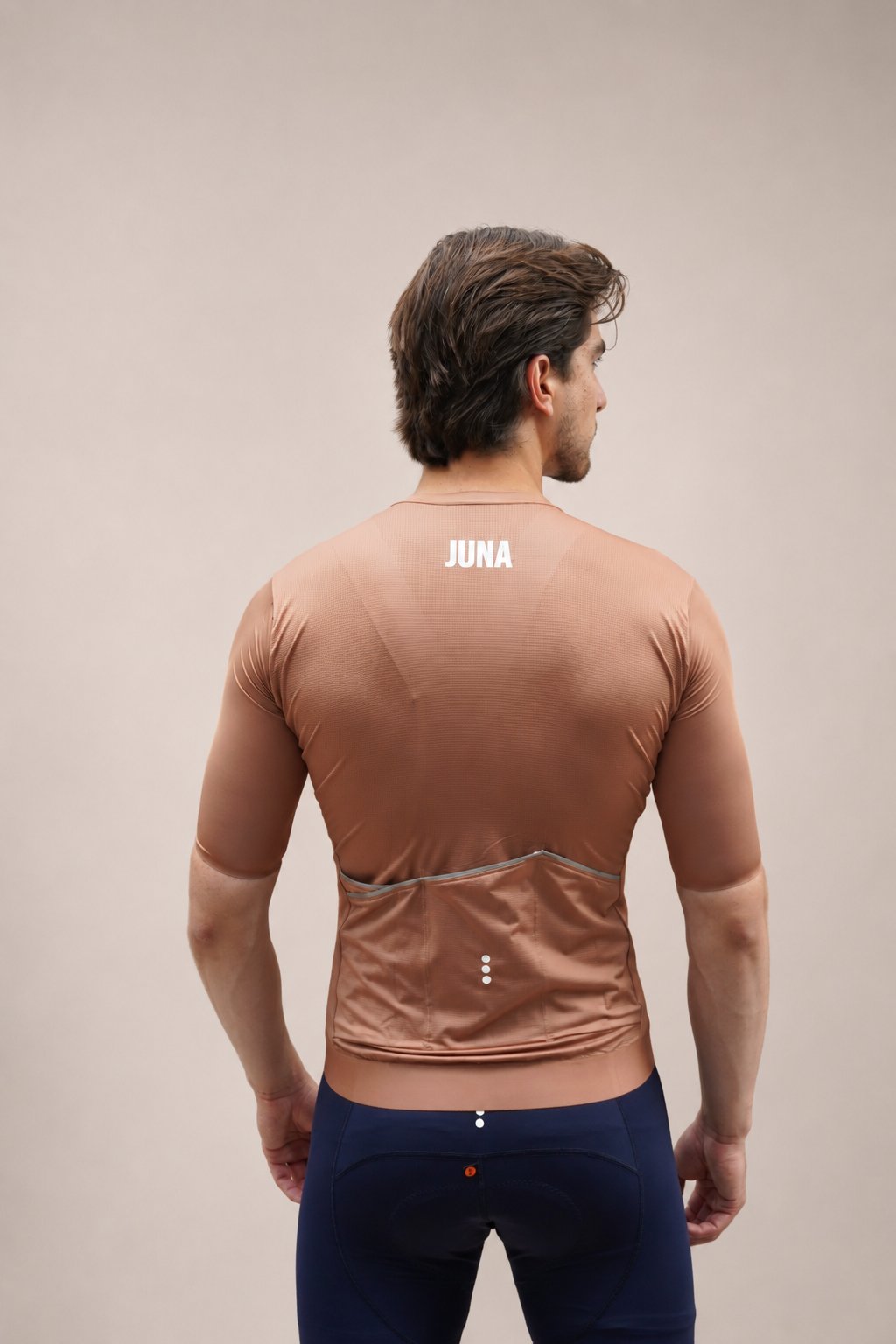 Jersey Manga Corta Terracota Hombre