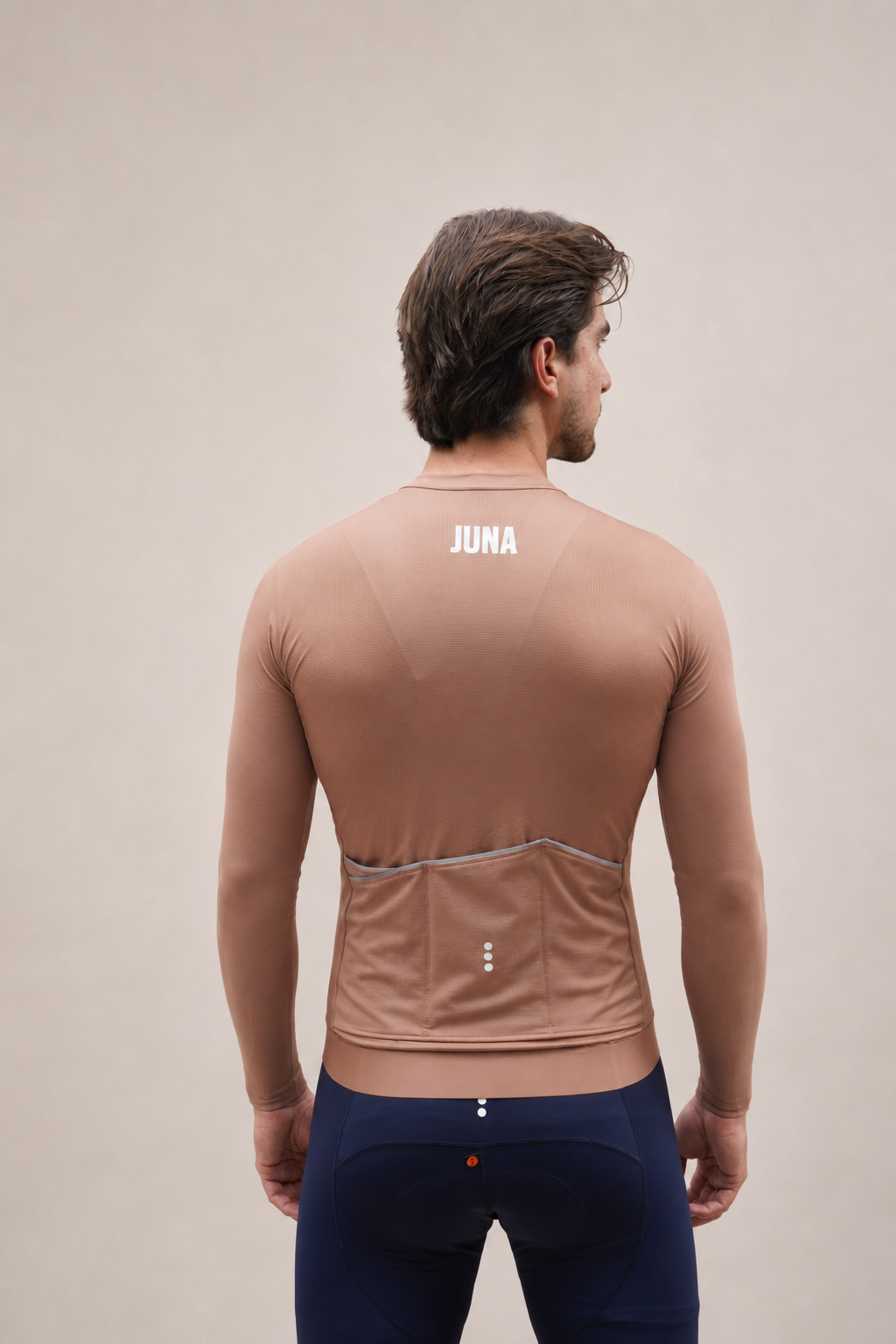 Jersey Manga Larga Terracota Hombre