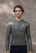 Jersey Manga Larga Olivo Hombre