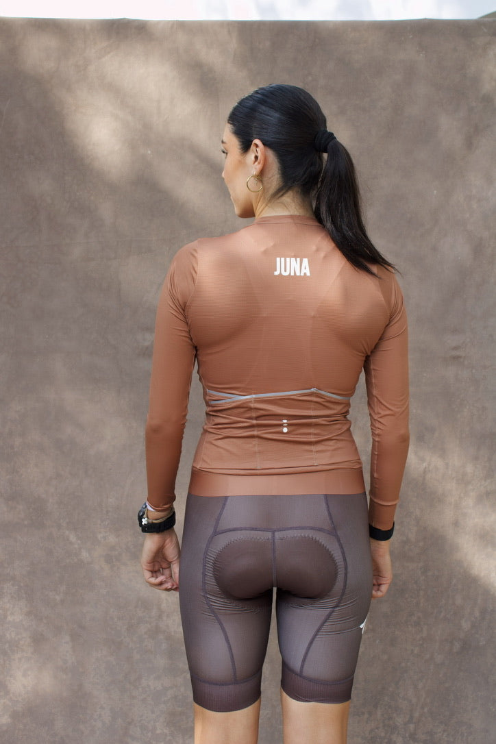 Jersey Manga Larga Terracota Mujer